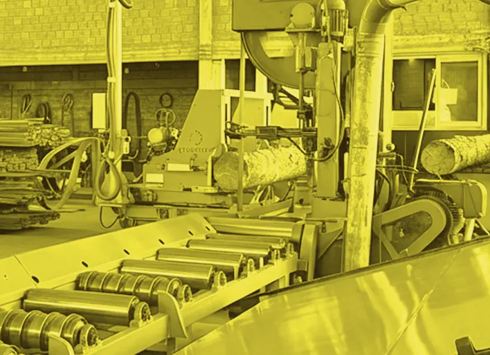 Máquinas industriais robustas.